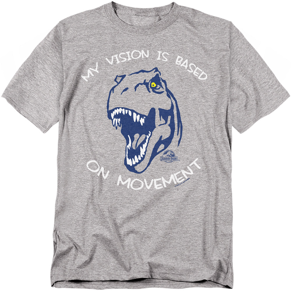 Jurassic Park - My Vision - Adult Unisex Short Sleeve T-Shirt - Gray