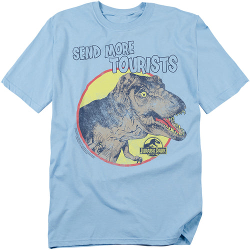 Jurassic Park - More Tourist - Adult Unisex Short Sleeve T-Shirt - Blue