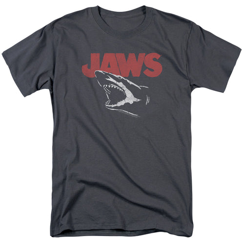 Jaws - Cracked Jaw - Adult Unisex Short Sleeve T-Shirt - Gray