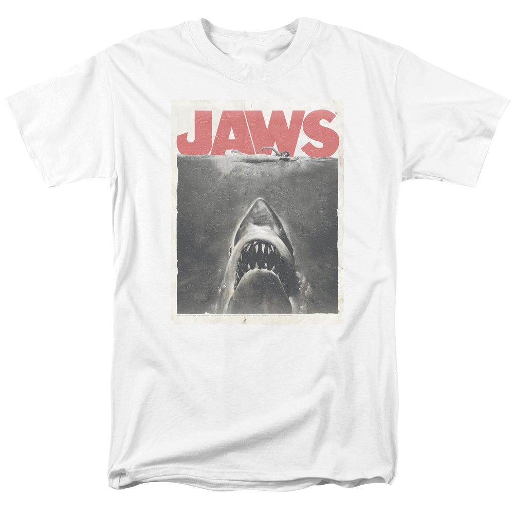 Jaws - Classic Fear - Adult Unisex Short Sleeve T-Shirt - White