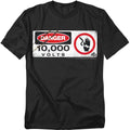 Jurassic Park - Electric Fence Sign - Adult Unisex Short Sleeve T-Shirt - Black