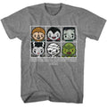 Universal Monsters - Squares - American Classics - Gray Front Print Adult Short Sleeve T-Shirt