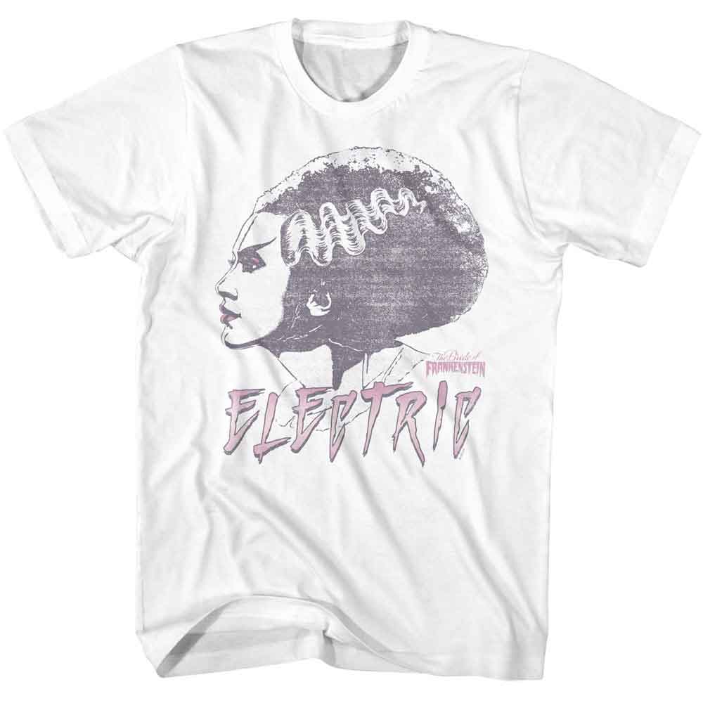 Universal Monsters - Bride Electric - American Classics - White Solid Adult Short Sleeve T-Shirt