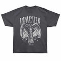Universal Monsters - Dracula Spray Paint - Bronx Oversized Short Sleeve T-Shirt - Front Print - Gray