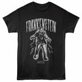 Universal Monsters - Frankentein Spray Paint - Front Print Adult Short Sleeve Solid T-Shirt - Black
