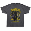 Universal Monsters - Frankenstein Costume - Bronx Oversized Short Sleeve T-Shirt - Front Print - Gray