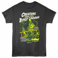 Universal Monsters - Black Lagoon Reel - Front Print Adult Short Sleeve Solid T-Shirt - Smoke