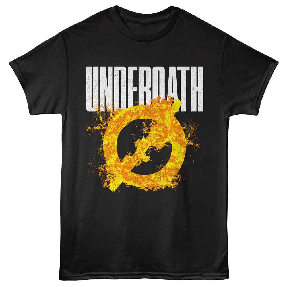 Underoath - Splatter Symbol - Black - Front Print Solid Adult Unisex Short Sleeve T-Shirt