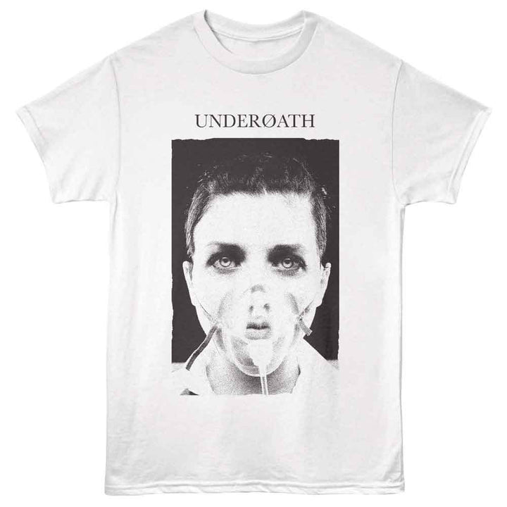 Underoath - Mask - White - Front Print Solid Adult Unisex Short Sleeve T-Shirt