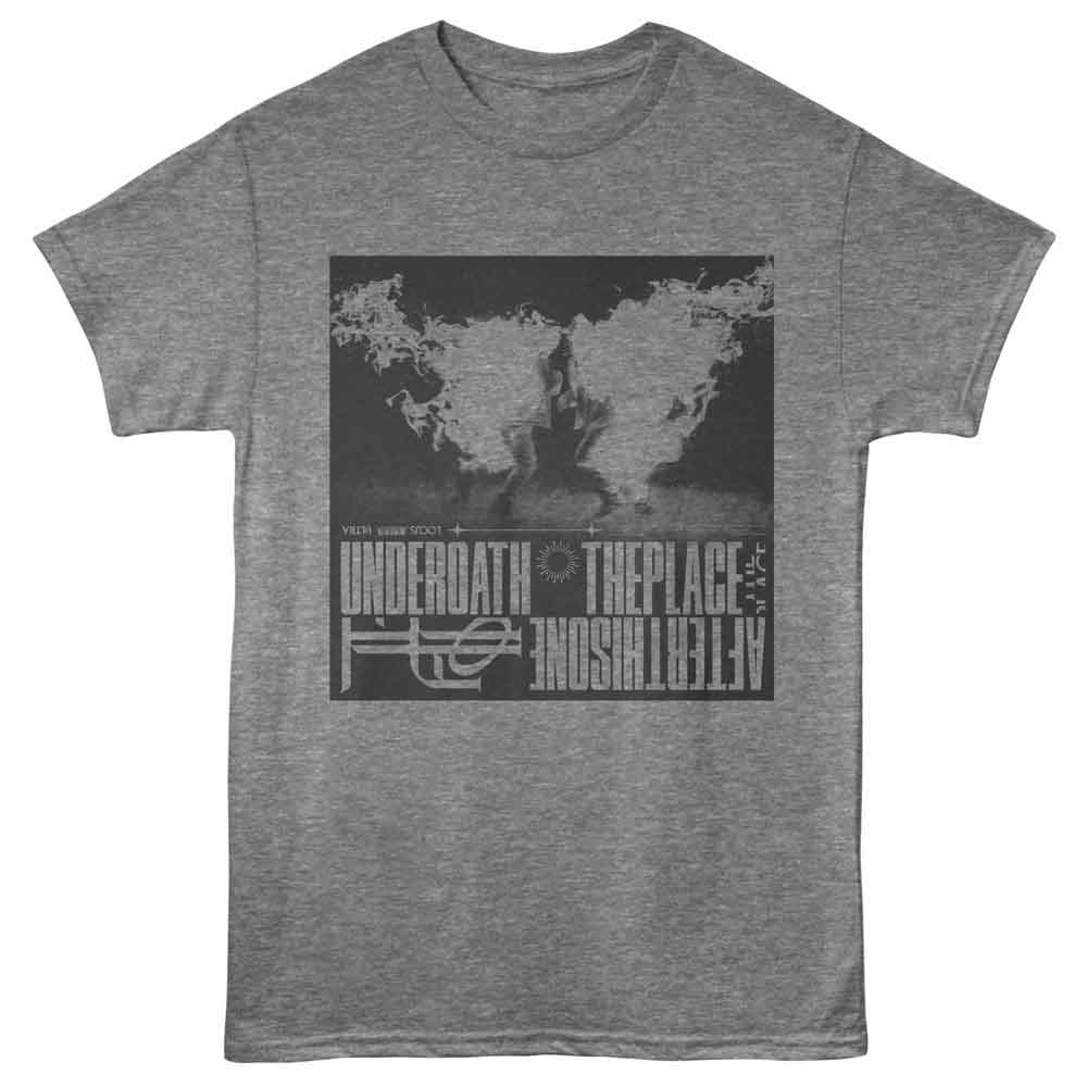 Underoath - Two Guys Flames - Gray - Front Print Solid Adult Unisex Short Sleeve T-Shirt