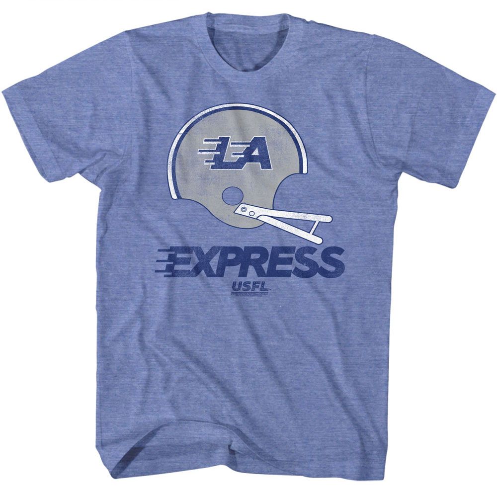 USFL - Express - American Classics - Heather Blue Adult Short Sleeve T-Shirt