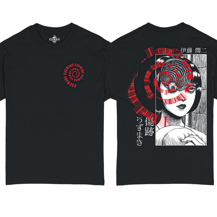 Uzumaki - Spiral Blur Adult T-Shirt - Black - Officially Licensed