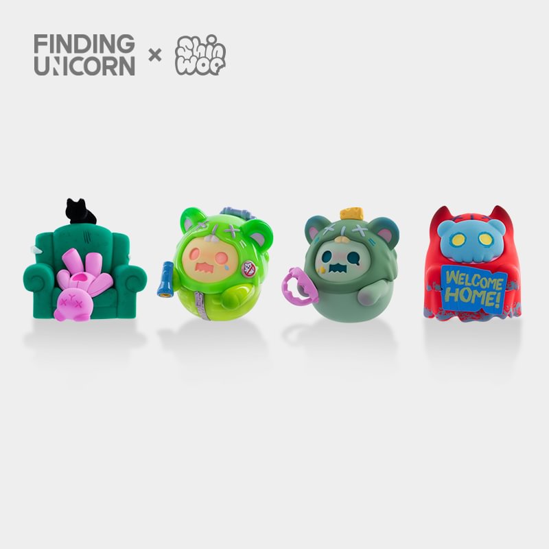Top Toy Finding Unicorn Shinwoo Ghost Bear House Series Blind Box
