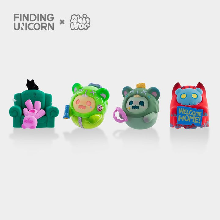 Top Toy Finding Unicorn Shinwoo Ghost Bear House Series Blind Box