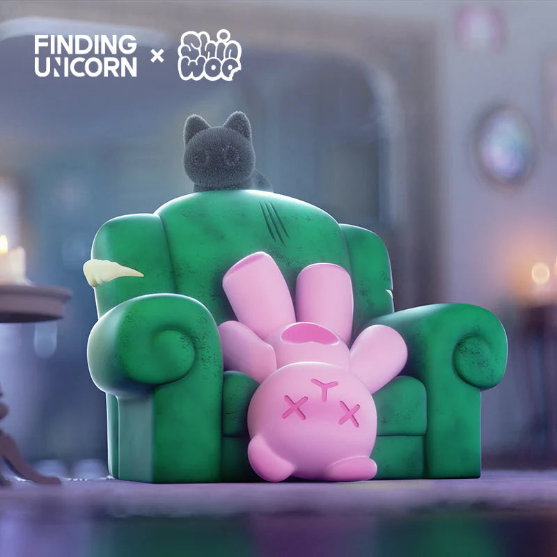 Top Toy Finding Unicorn Shinwoo Ghost Bear House Series Blind Box