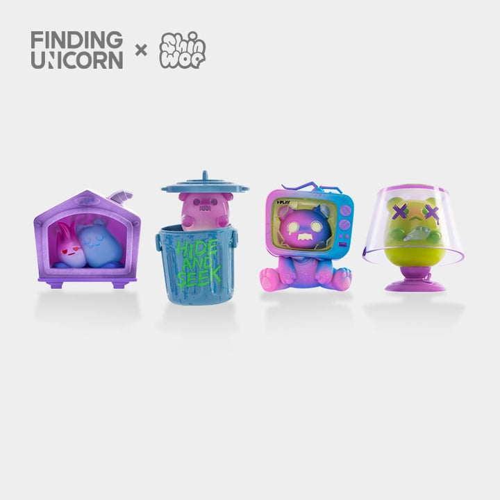 Top Toy Finding Unicorn Shinwoo Ghost Bear House Series Blind Box