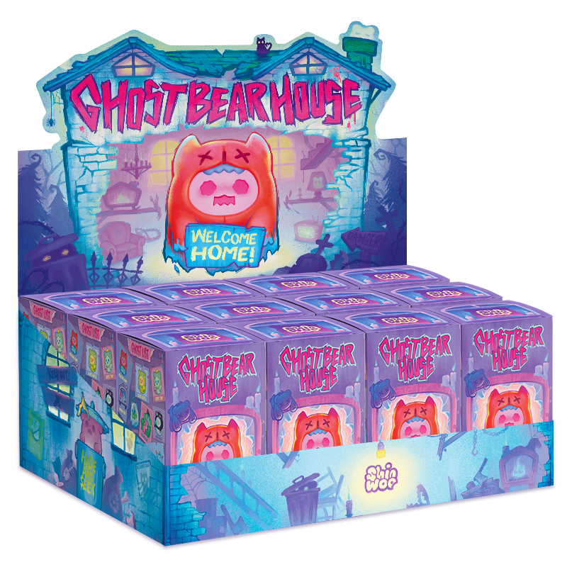 Top Toy Finding Unicorn Shinwoo Ghost Bear House Series Blind Box