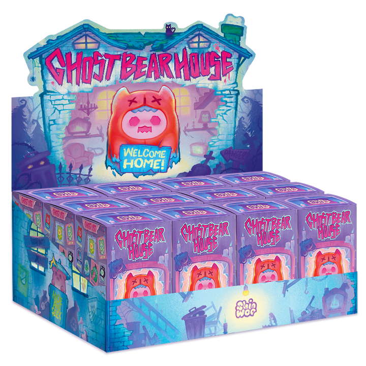 Top Toy Finding Unicorn Shinwoo Ghost Bear House Series Blind Box