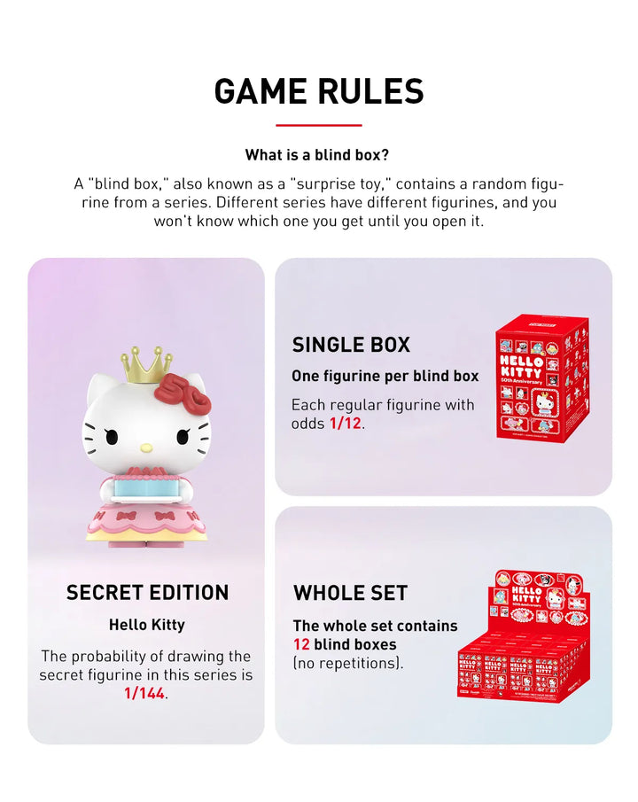 Pop Mart Sanrio Hello Kitty 50th Anniversary Series Blind Box