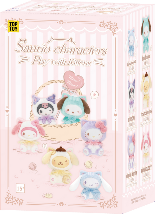 Top Toy Sanrio Play with Kittens Series Plush Keychains Gift Blind Box