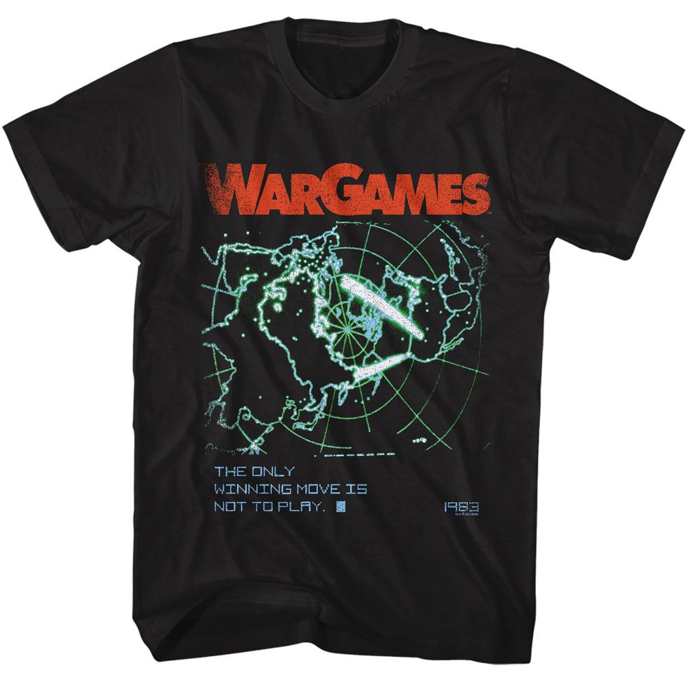 Wargames - Winning Move - American Classics - Solid Black Adult Short Sleeve T-Shirt