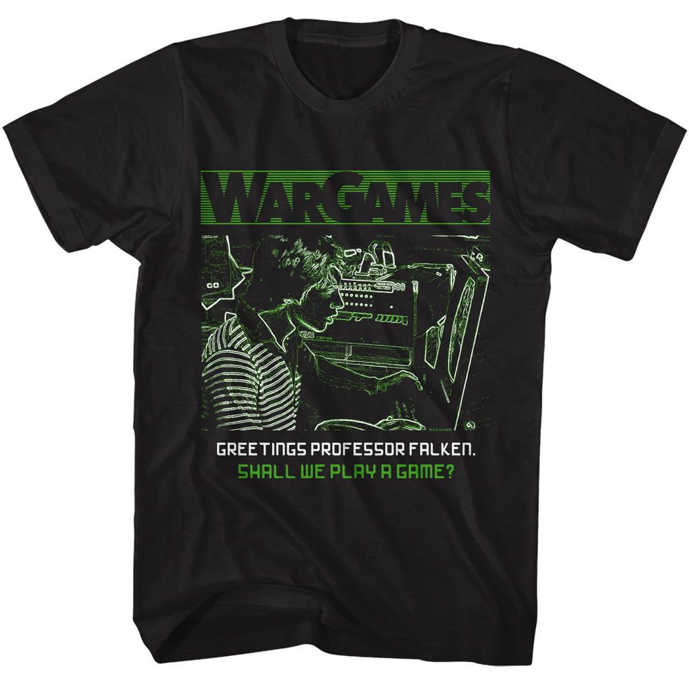 Wargames - Greetings Professor - American Classics - Solid Black Adult Short Sleeve T-Shirt