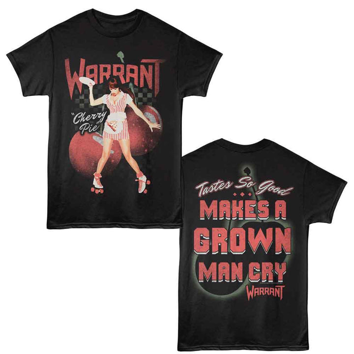 Warrant - Tastes So Good Lyrics - American Classics - 2-Sided Print Black Adult Short Sleeve T-Shirt