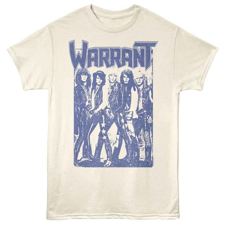 Warrant - Monochrome Pose - Licensed Adult Unisex Short Sleeve T-Shirt - Natural