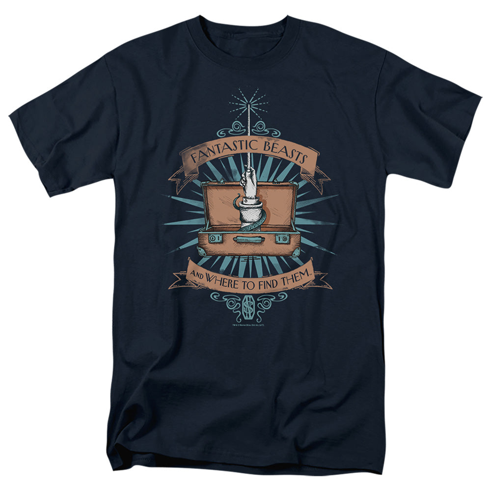 Fantastic Beasts - Briefcase - Adult Unisex Short Sleeve T-Shirt - Blue