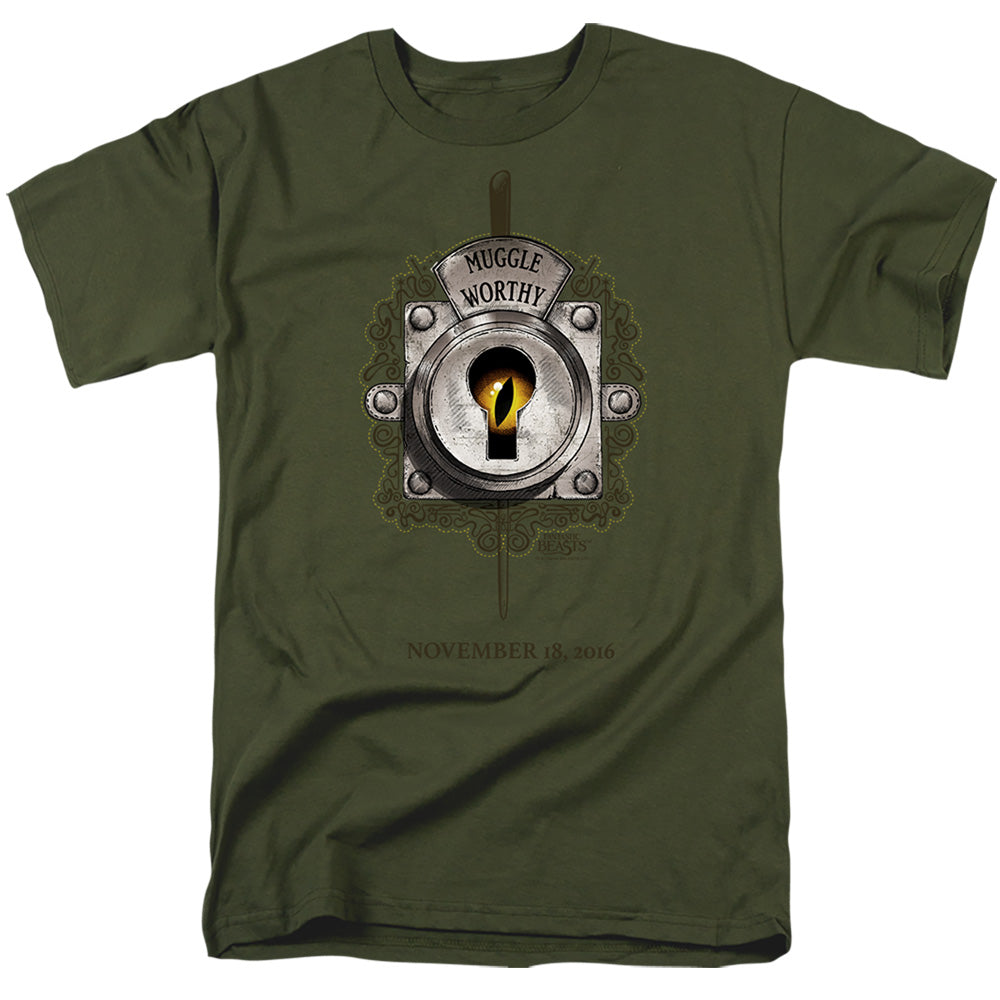 Fantastic Beasts - Muggle Worthy - Adult Unisex Short Sleeve T-Shirt - Green