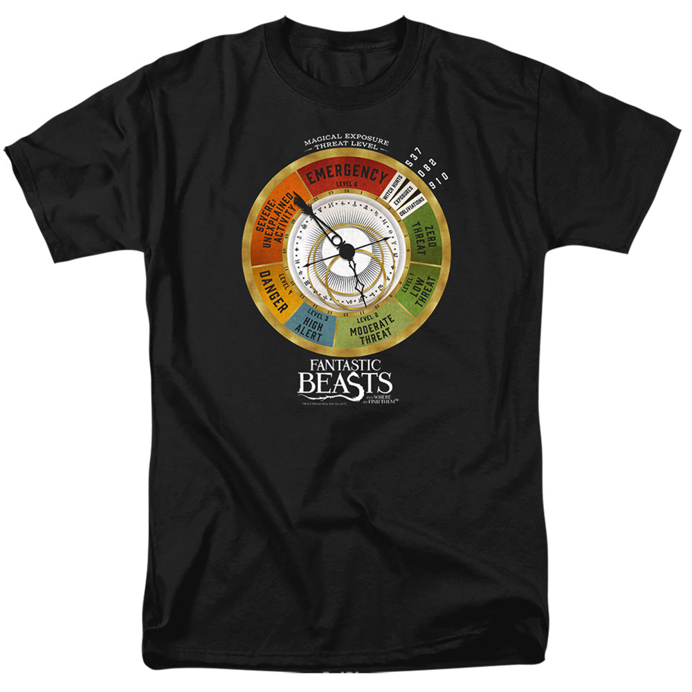 Fantastic Beasts - Threat Gauge - Adult Unisex Short Sleeve T-Shirt - Black