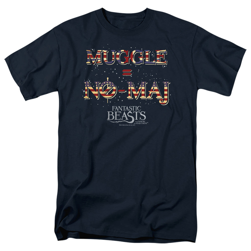 Fantastic Beasts - Uk Us No Maj - Adult Unisex Short Sleeve T-Shirt - Blue