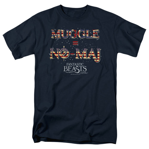 Fantastic Beasts - Uk Us No Maj - Adult Unisex Short Sleeve T-Shirt - Blue