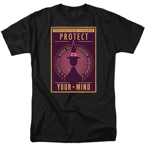 Fantastic Beasts - Protect Your Mind - Adult Unisex Short Sleeve T-Shirt - Black