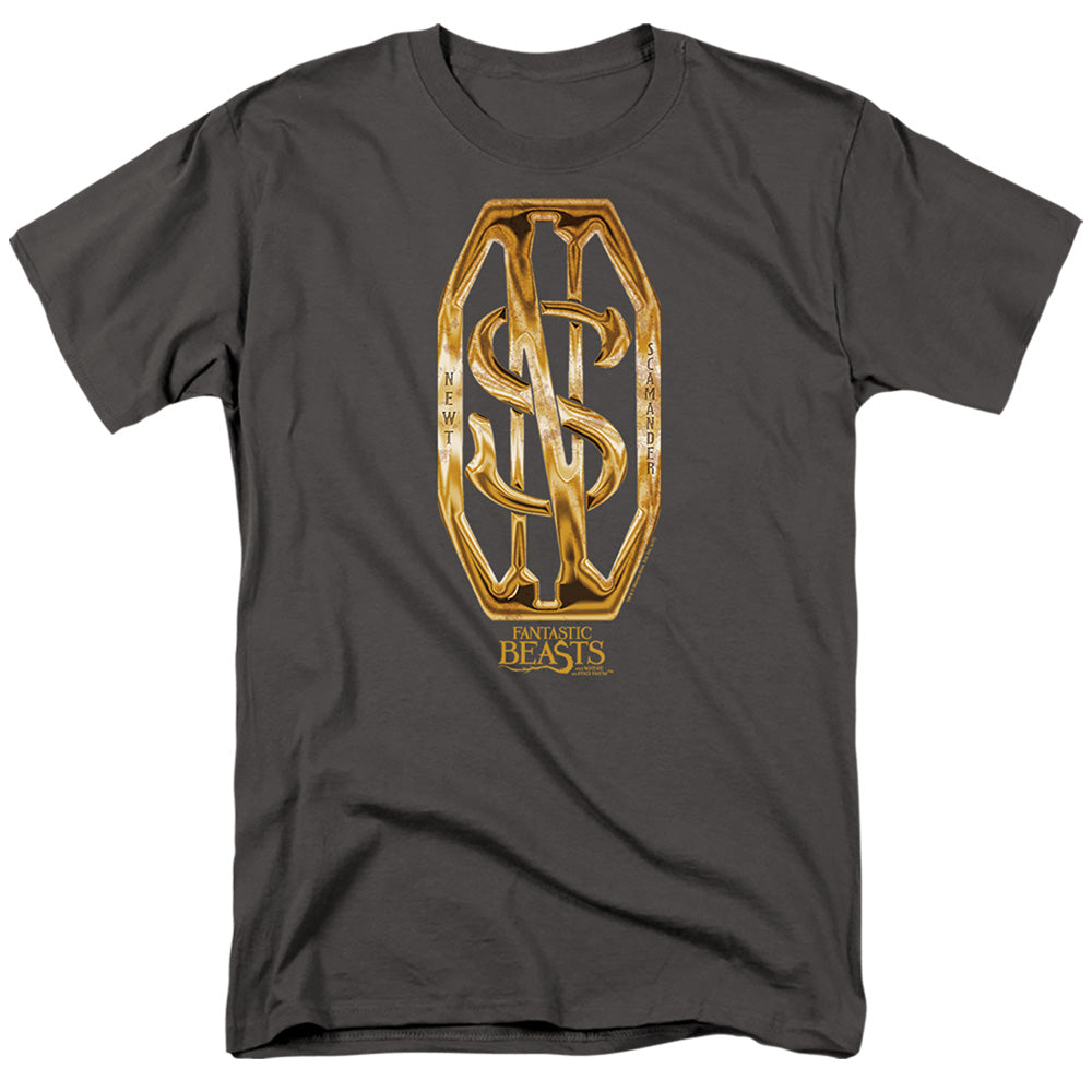 Fantastic Beasts - Scamander Monogram - Adult Unisex Short Sleeve T-Shirt - Gray