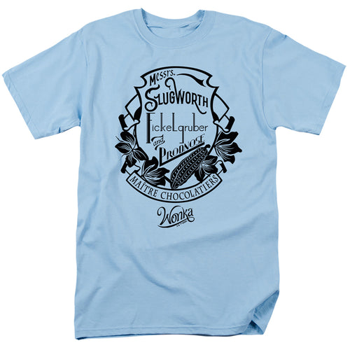 Willy Wonka Master Chocolatiers Adult Unisex T-Shirt Blue