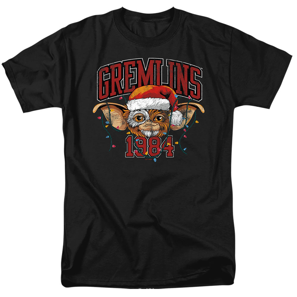 Gremlins - Varsity Christmas - Adult Unisex Short Sleeve T-Shirt - Black