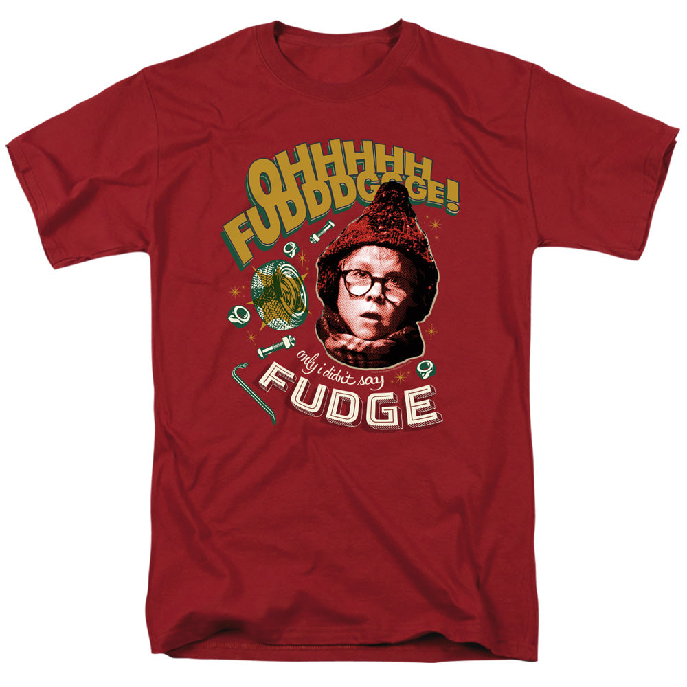 A Christmas Story - Oh Fudge! - Adult Unisex Short Sleeve T-Shirt - Red