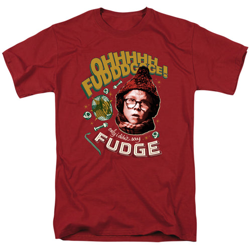 A Christmas Story - Oh Fudge! - Adult Unisex Short Sleeve T-Shirt - Red
