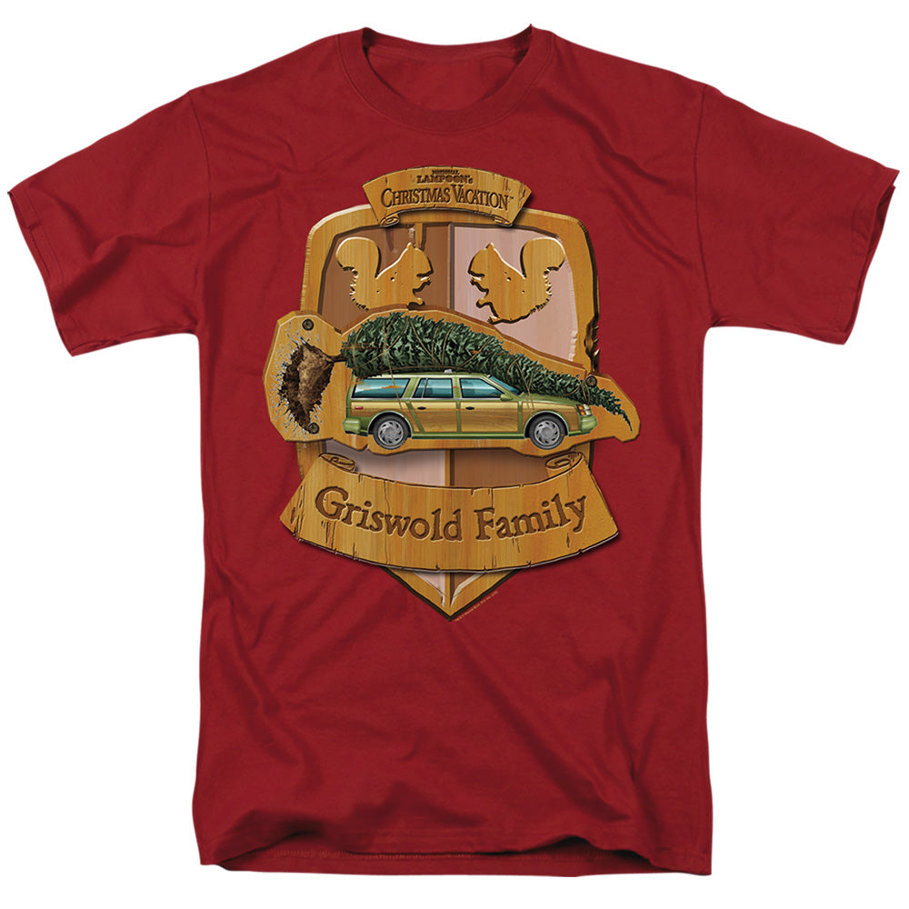 Christmas Vacation - Giswold Family Crest - Adult Unisex T-Shirt - Red
