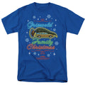 Christmas Vacation - Neon Griswald - Adult Unisex Short Sleeve T-Shirt - Blue