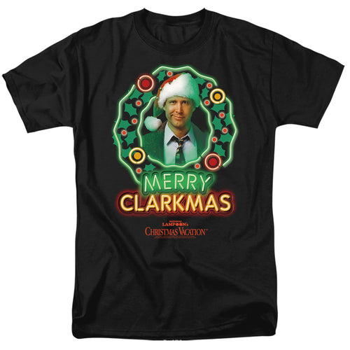 Christmas Vacation - Neon Clark - Adult Unisex Short Sleeve T-Shirt - Red