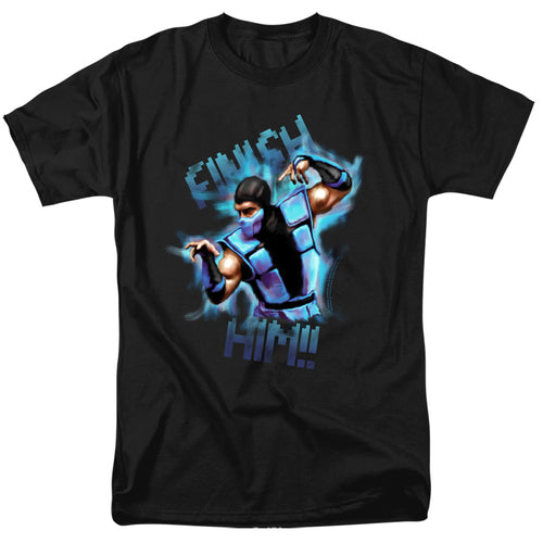 Mortal Kombat Klassic - Finish Him!! - Adult Unisex Short Sleeve T-Shirt - Black