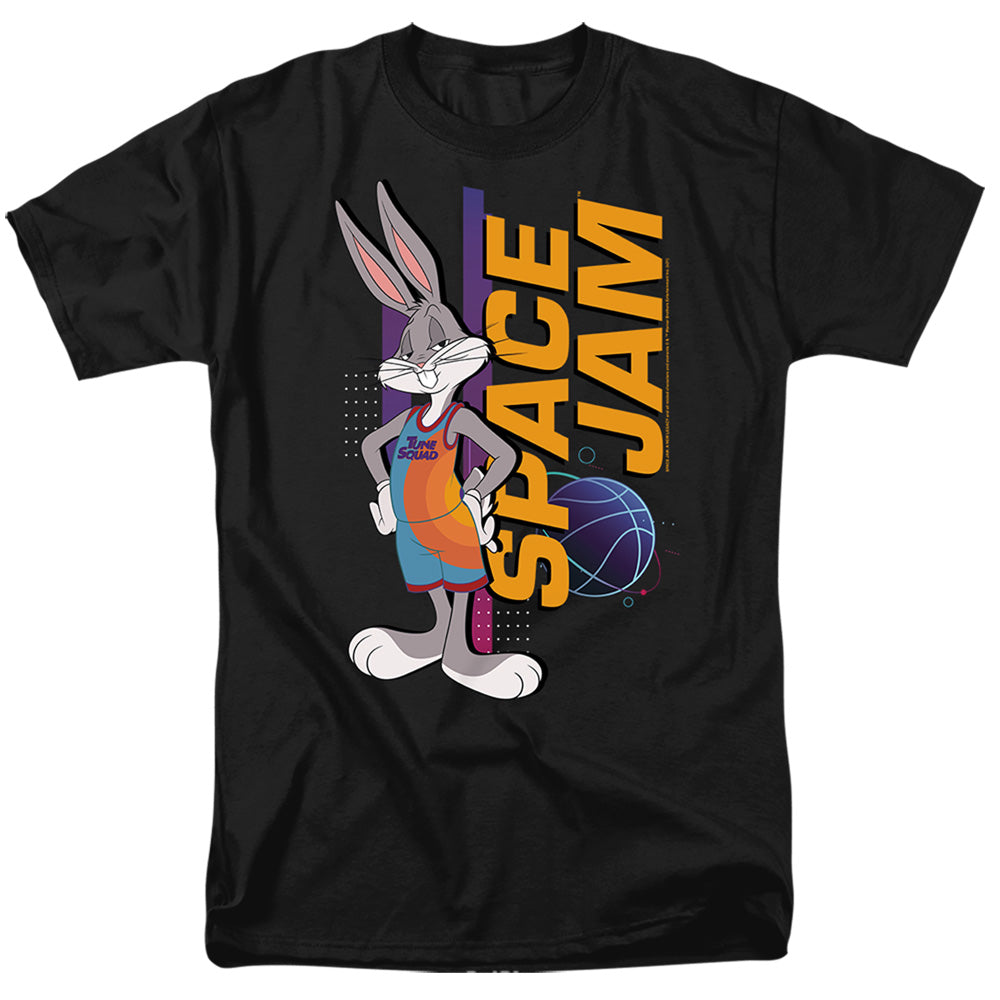 Space Jam - Bugs Standing - Adult Unisex Short Sleeve T-Shirt - Black