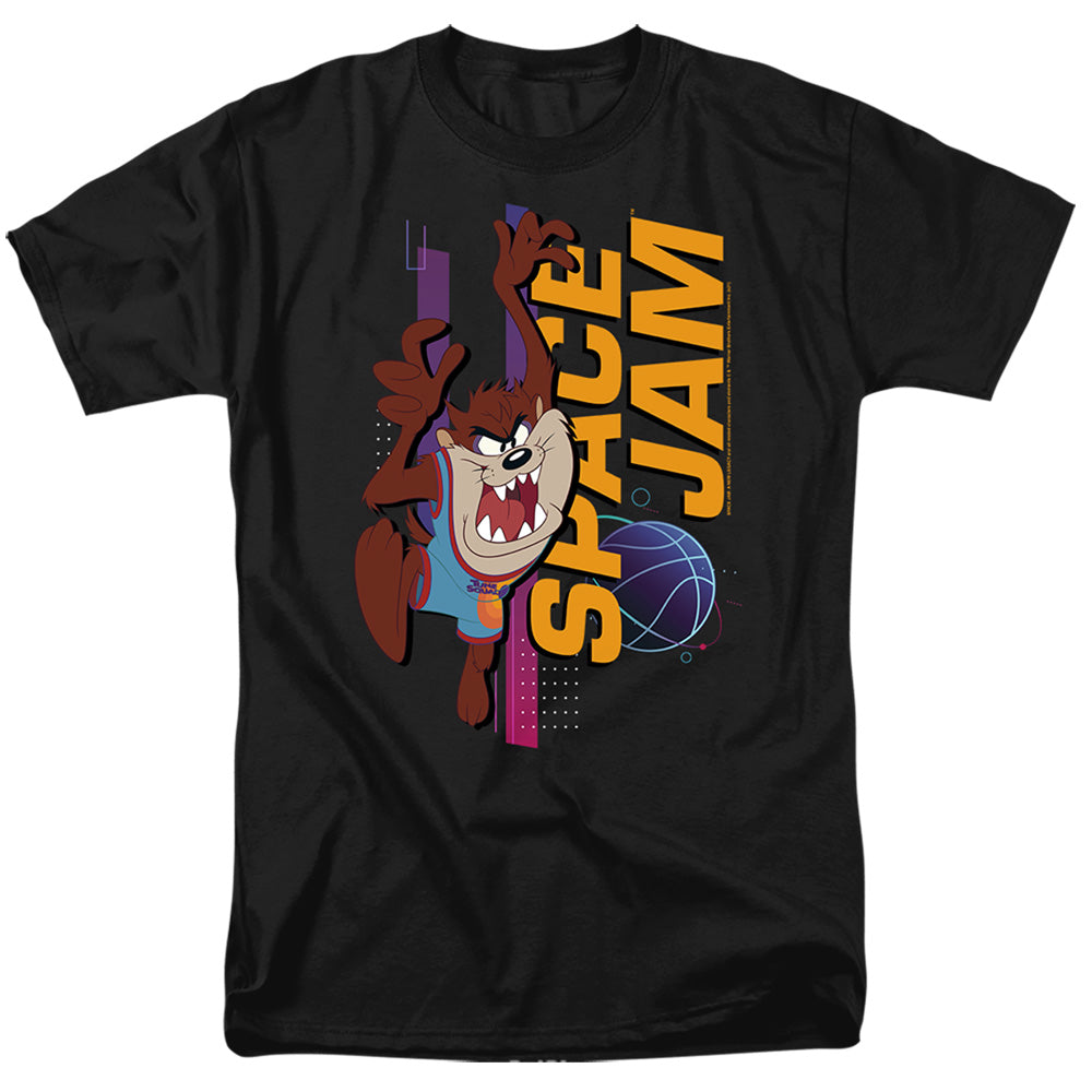 Space Jam - Taz Standing - Adult Unisex Short Sleeve T-Shirt - Black