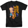 Space Jam - Porky Standing - Adult Unisex Short Sleeve T-Shirt - Black