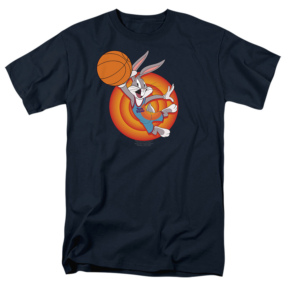 Space Jam - Bugs Slam - Adult Unisex Short Sleeve T-Shirt - Blue