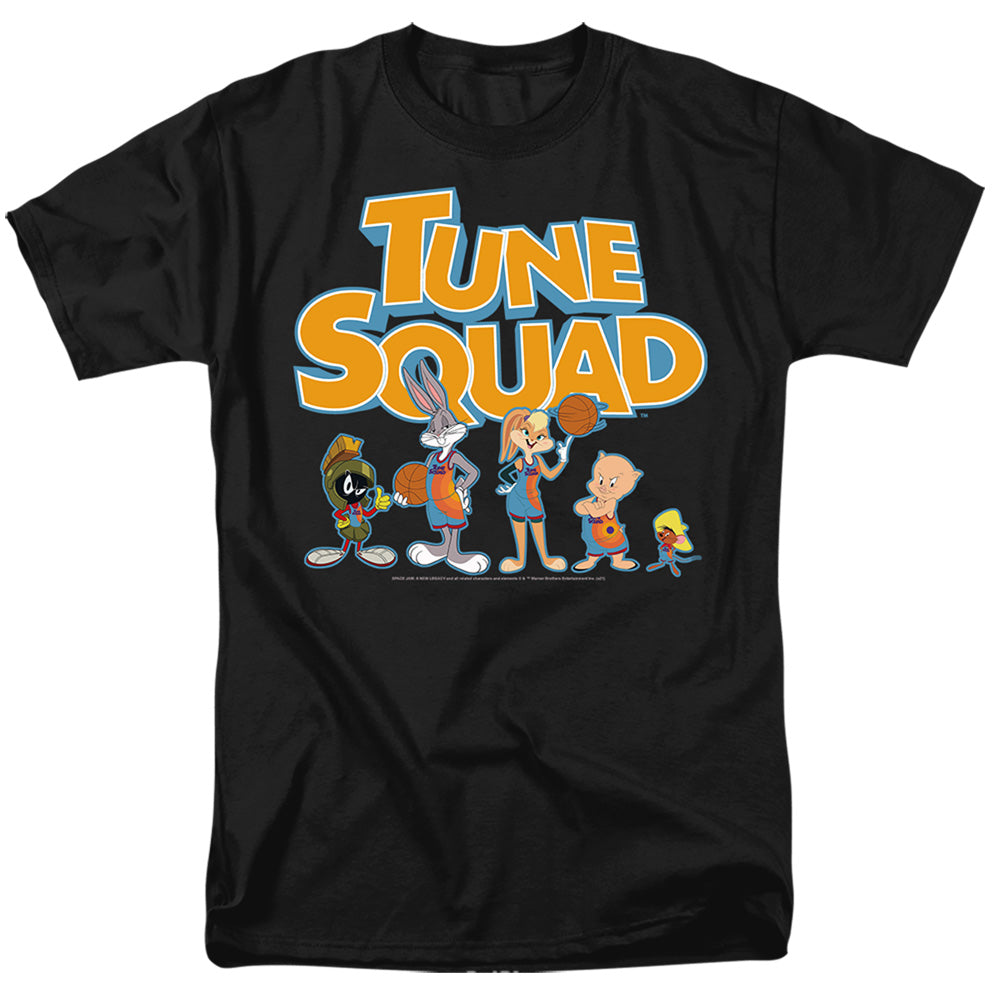 Space Jam - Tune Squad Letters - Adult Unisex Short Sleeve T-Shirt - Black