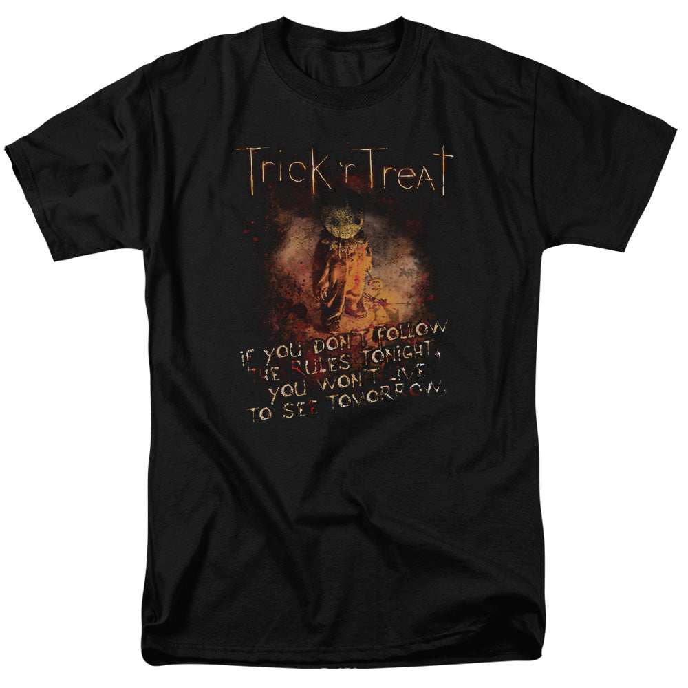 Trick R Treat - Rules - Adult Unisex Short Sleeve T-Shirt - Black