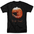 Trick R Treat - Pumpkin - Adult Unisex Short Sleeve T-Shirt - Black